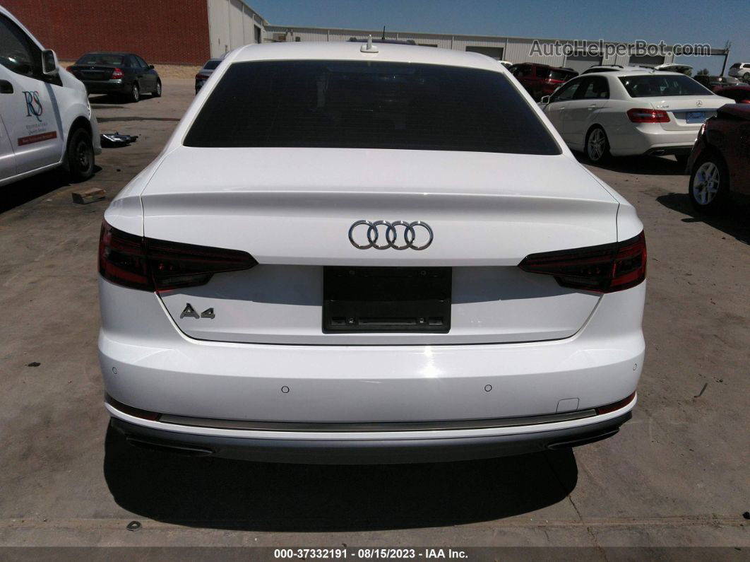 2019 Audi A4 Premium Plus White vin: WAUHMAF40KN011302