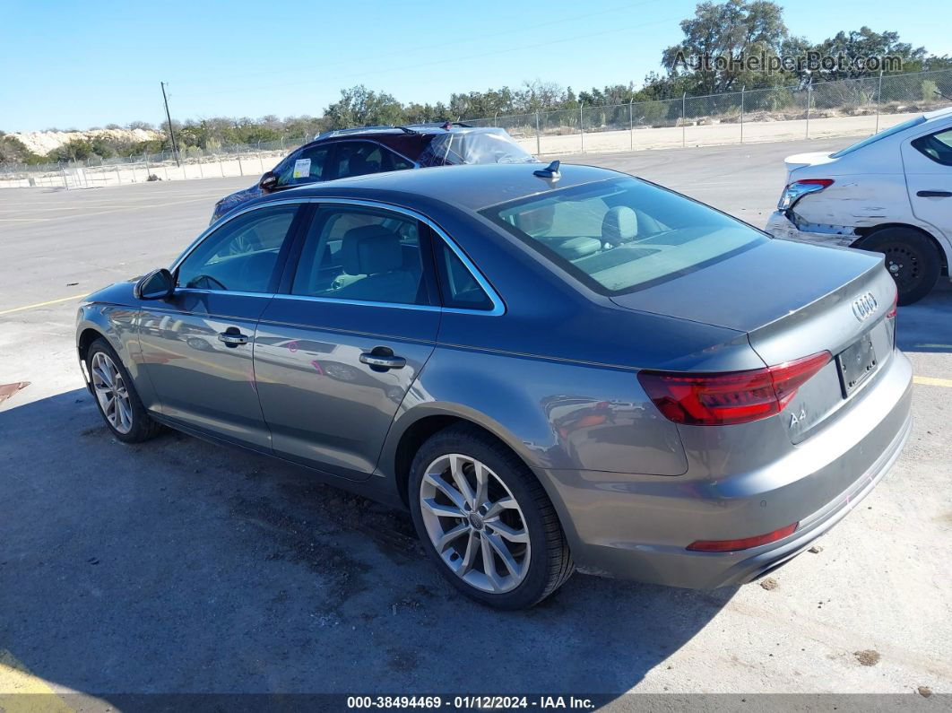 2019 Audi A4 40 Premium Gray vin: WAUHMAF43KA015190