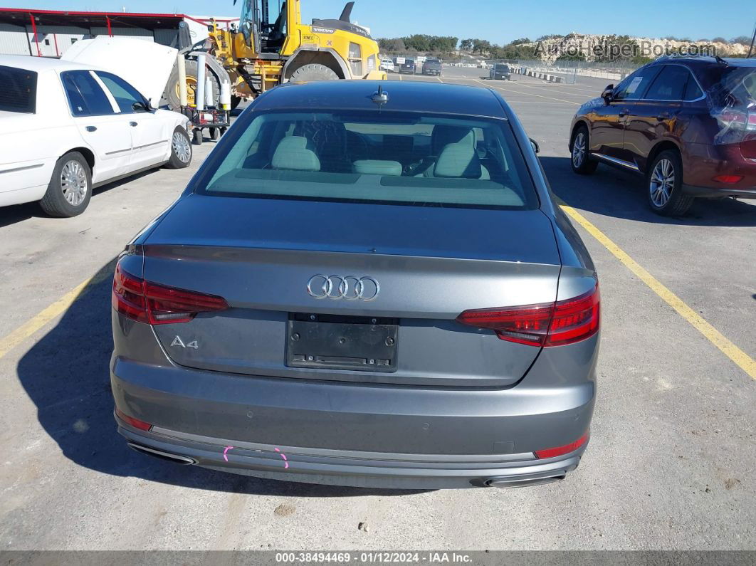 2019 Audi A4 40 Premium Gray vin: WAUHMAF43KA015190