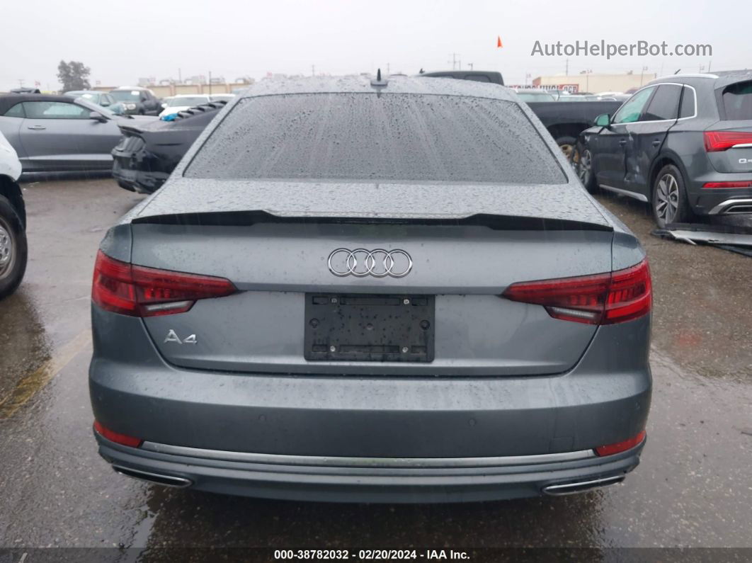 2019 Audi A4 40 Premium Gray vin: WAUHMAF44KA008166