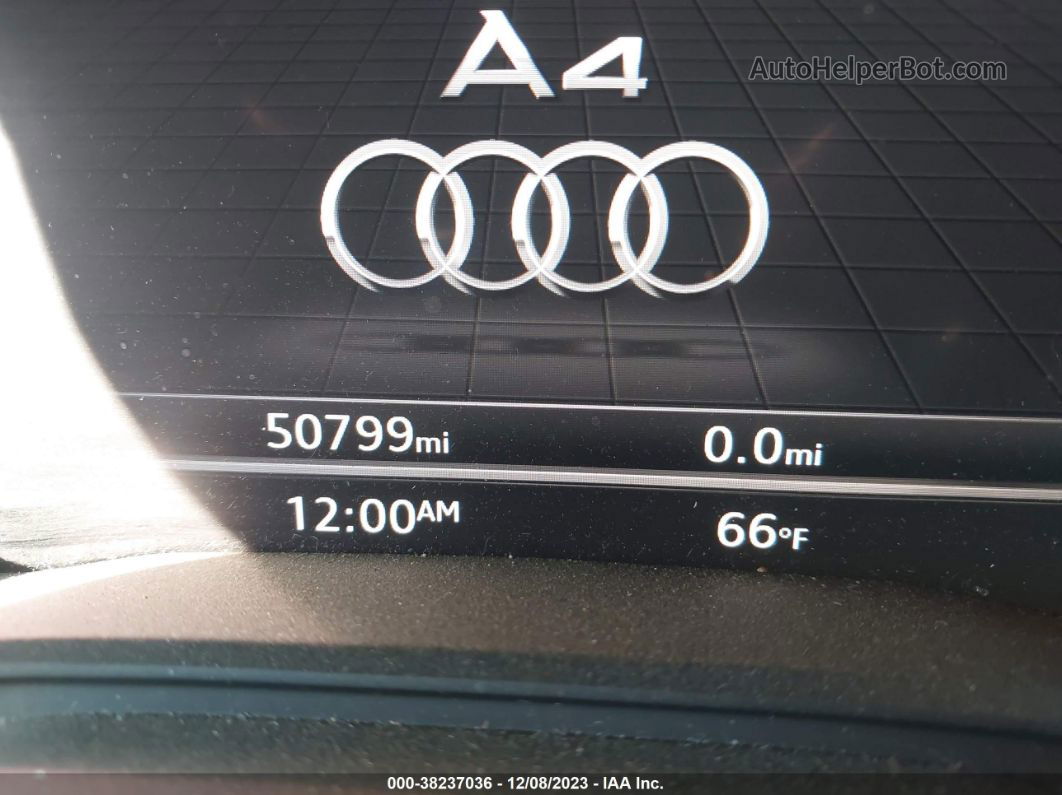 2019 Audi A4 40 Premium White vin: WAUHMAF44KN004398