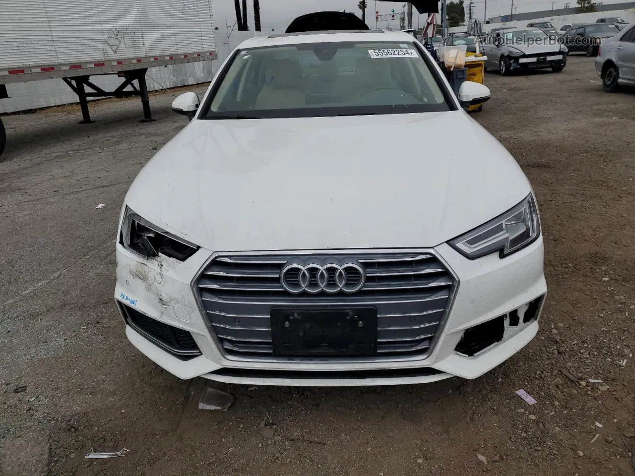 2019 Audi A4 Premium Plus White vin: WAUHMAF47KA007870