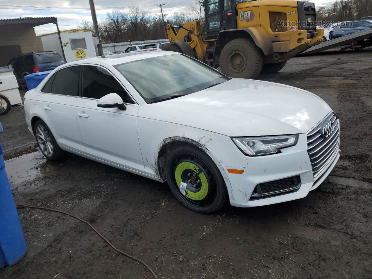 2019 Audi A4 Premium Plus White vin: WAUHMAF49KN002016