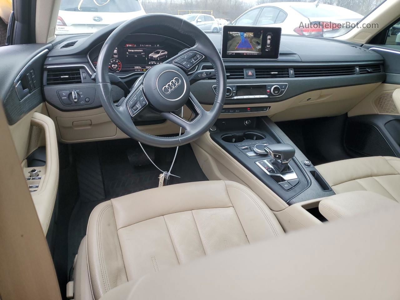 2019 Audi A4 Premium Plus White vin: WAUHMAF49KN002016