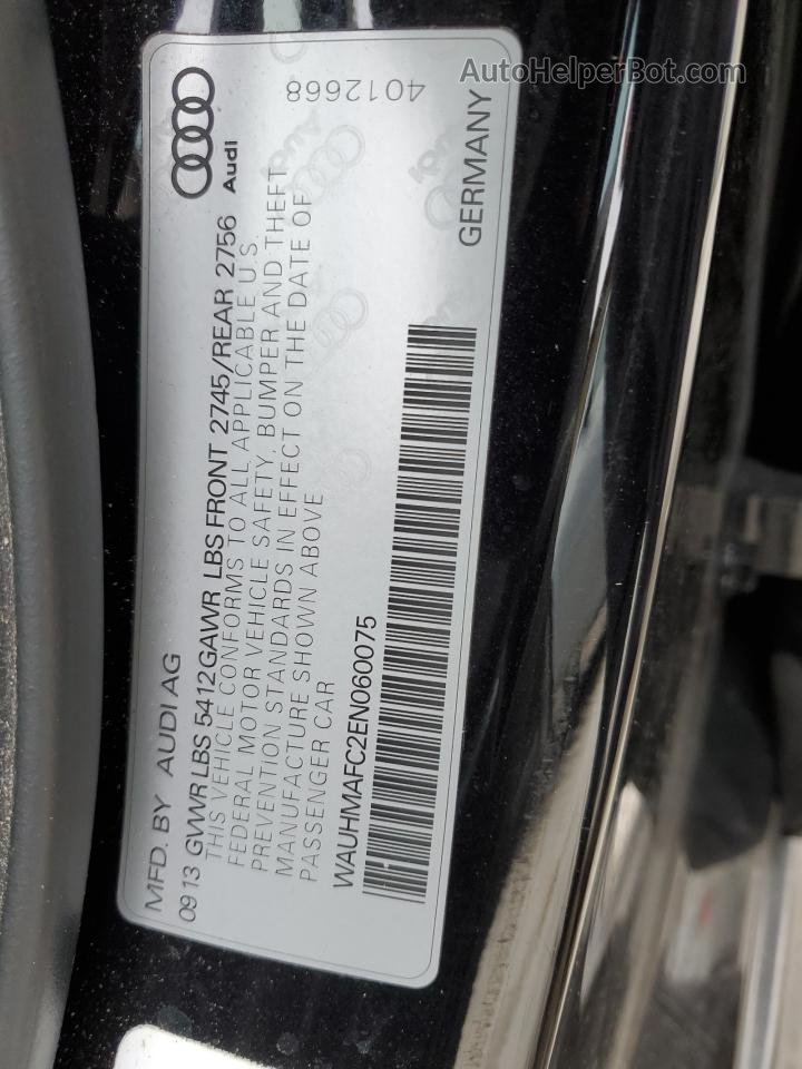 2014 Audi A6 Prestige Black vin: WAUHMAFC2EN060075