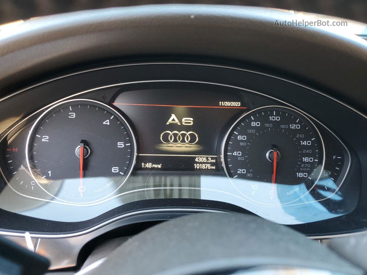 2014 Audi A6 Prestige Белый vin: WAUHMAFC6EN058667