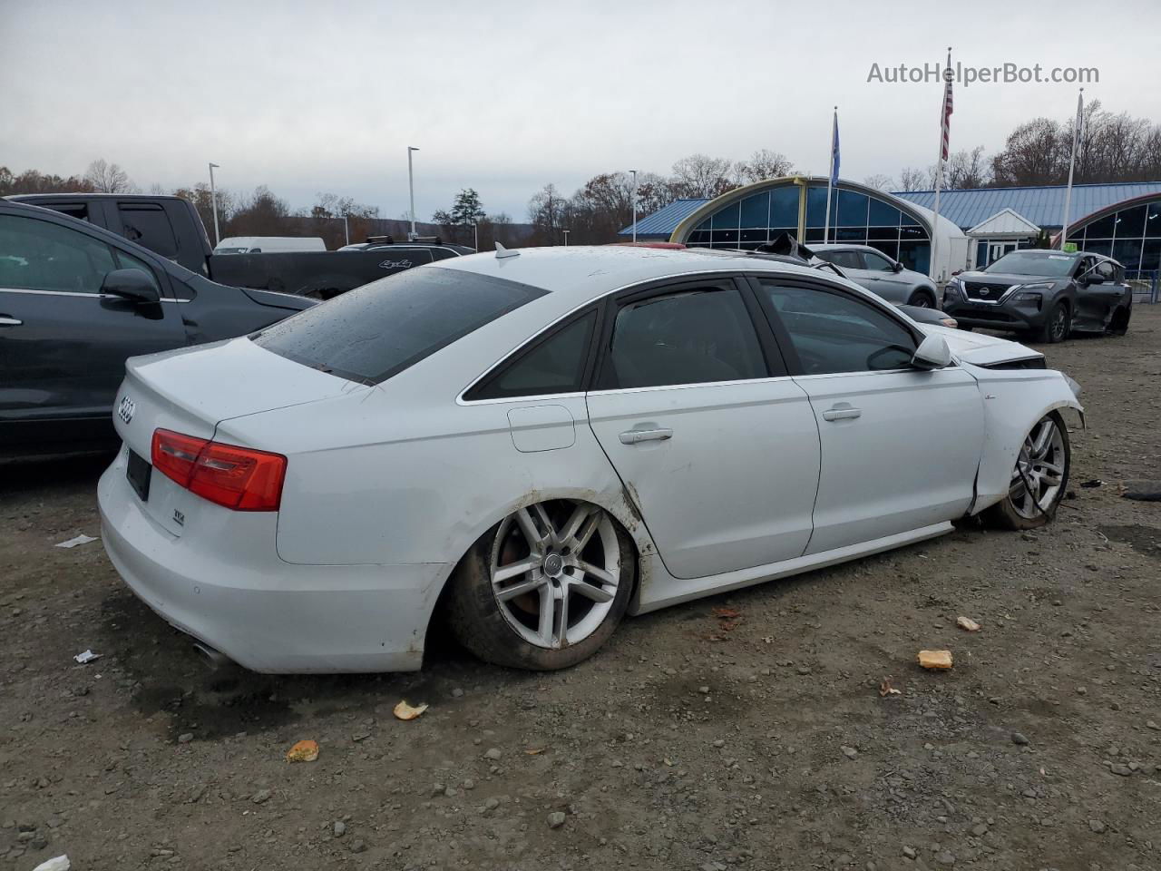 2014 Audi A6 Prestige White vin: WAUHMAFC6EN058667