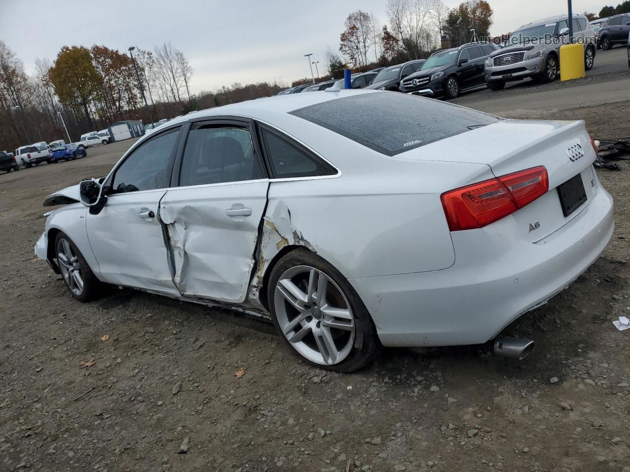 2014 Audi A6 Prestige White vin: WAUHMAFC6EN058667