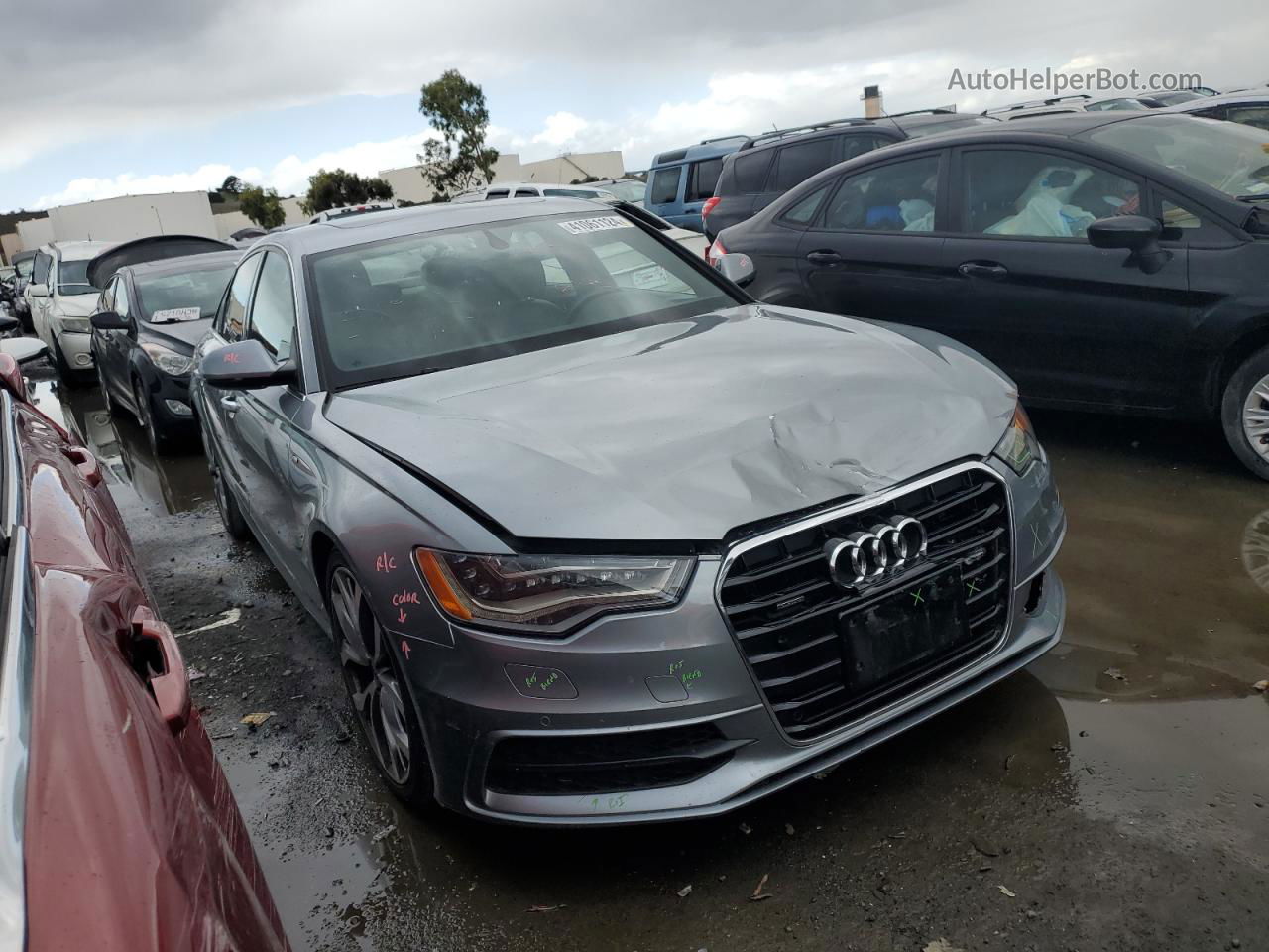 2014 Audi A6 Prestige Gray vin: WAUHMAFCXEN018768