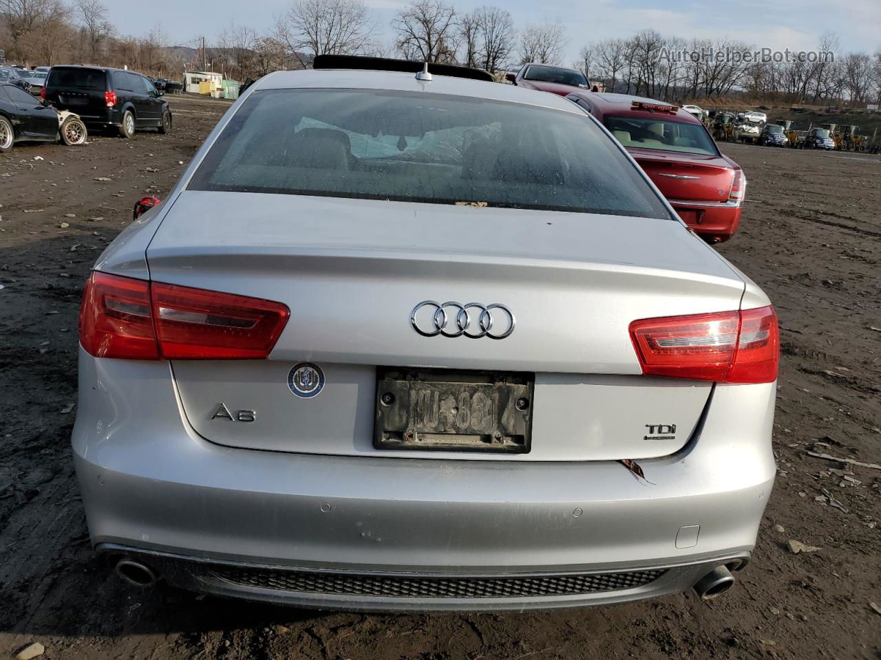 2014 Audi A6 Prestige Серебряный vin: WAUHMBFC0EN117069