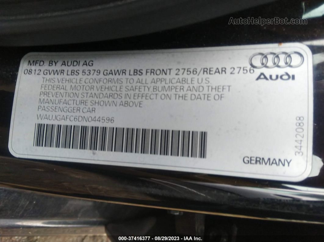 2013 Audi A6 3.0t Prestige Черный vin: WAUJGAFC6DN044596
