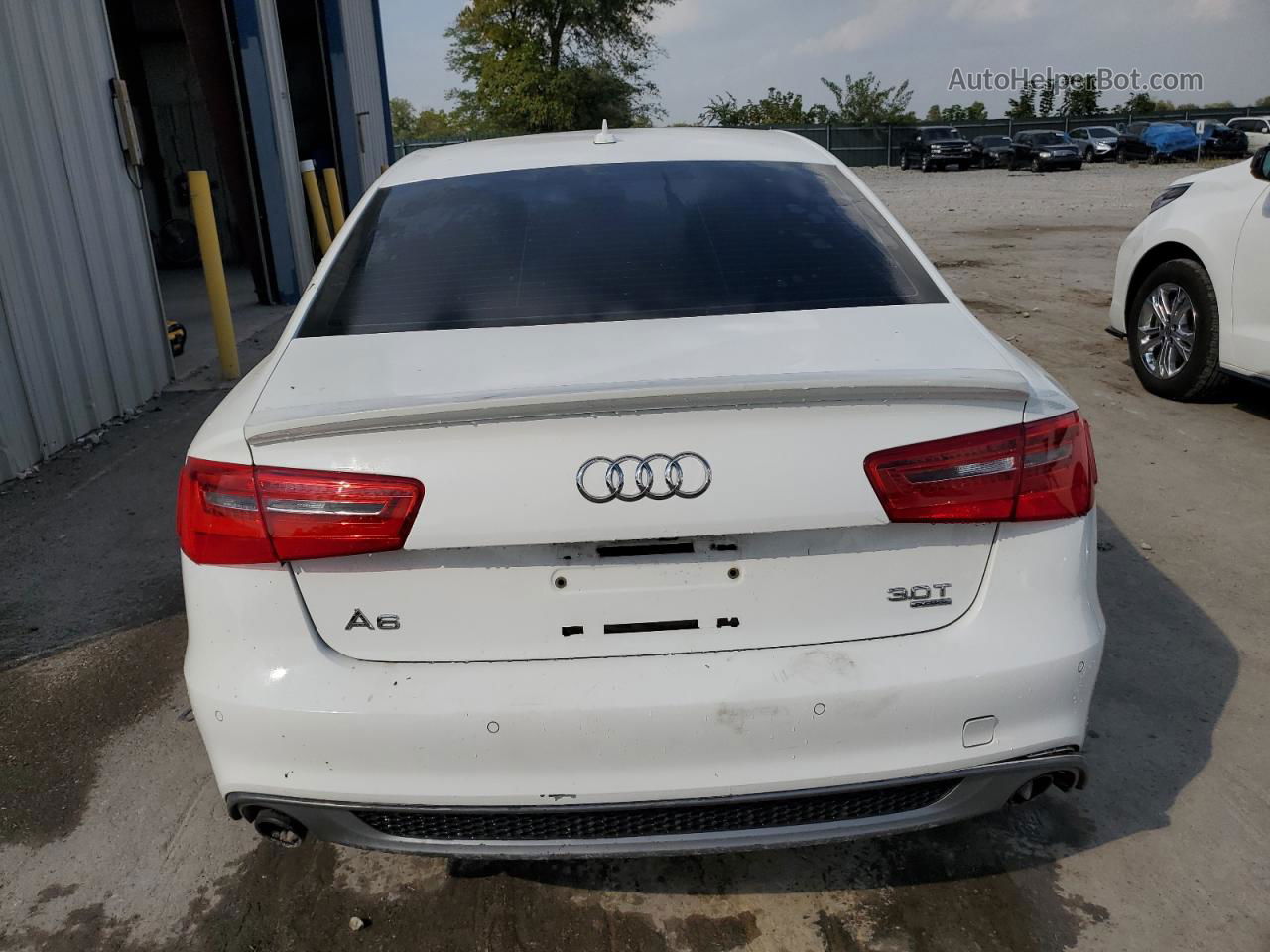 2013 Audi A6 Prestige White vin: WAUJGAFC9DN110302