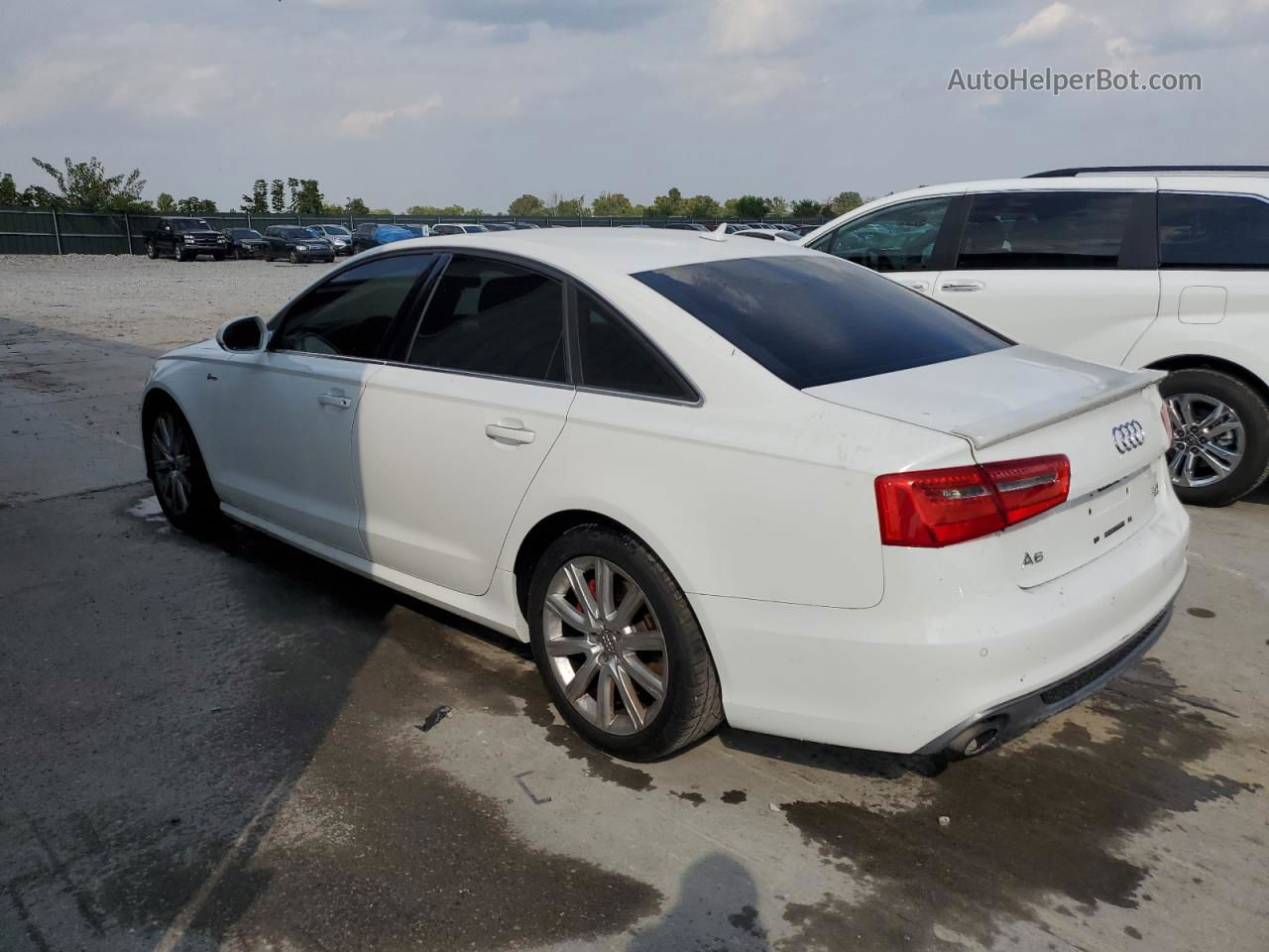 2013 Audi A6 Prestige White vin: WAUJGAFC9DN110302