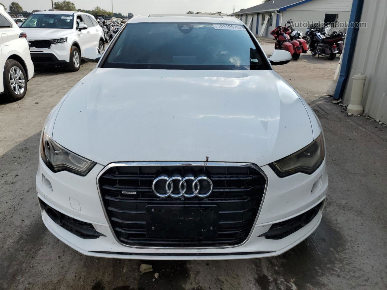 2013 Audi A6 Prestige White vin: WAUJGAFC9DN110302