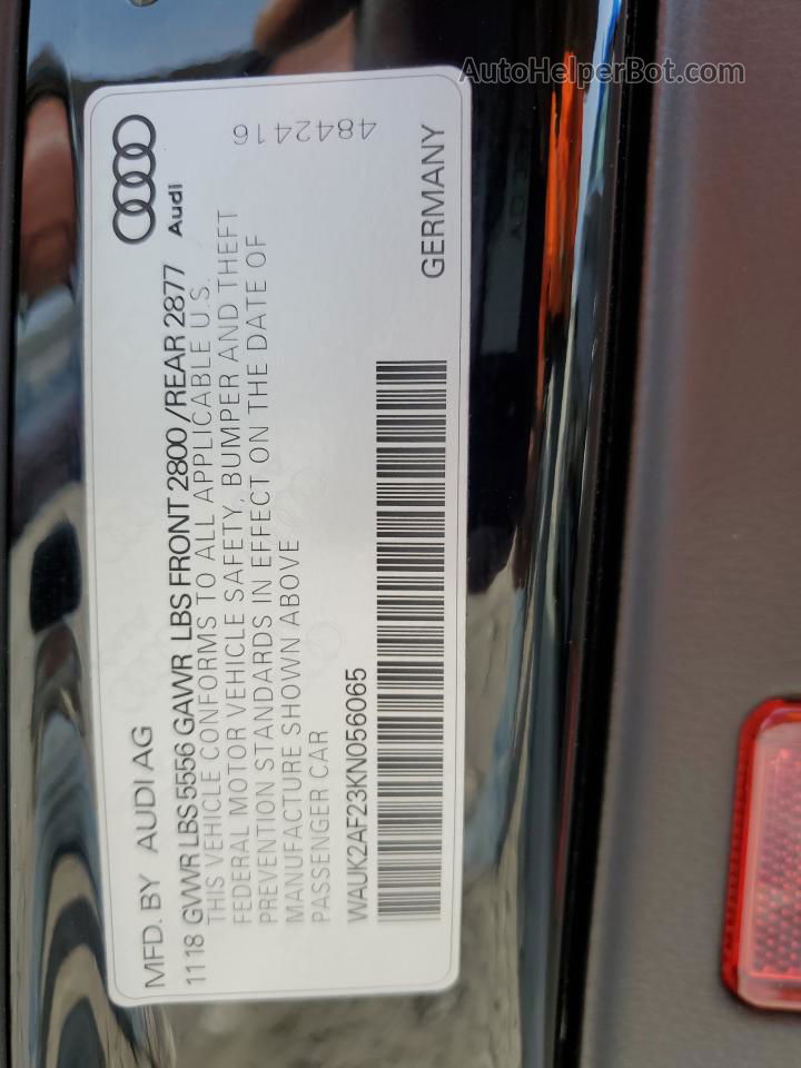 2019 Audi A6 Premium Черный vin: WAUK2AF23KN056065