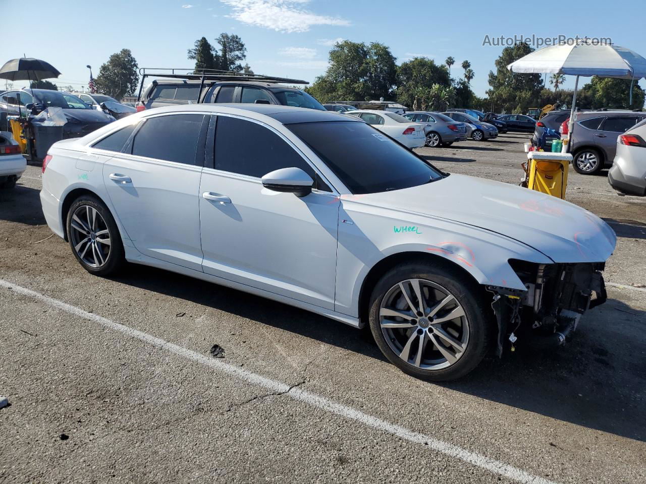 2019 Audi A6 Premium White vin: WAUK2AF24KN024810