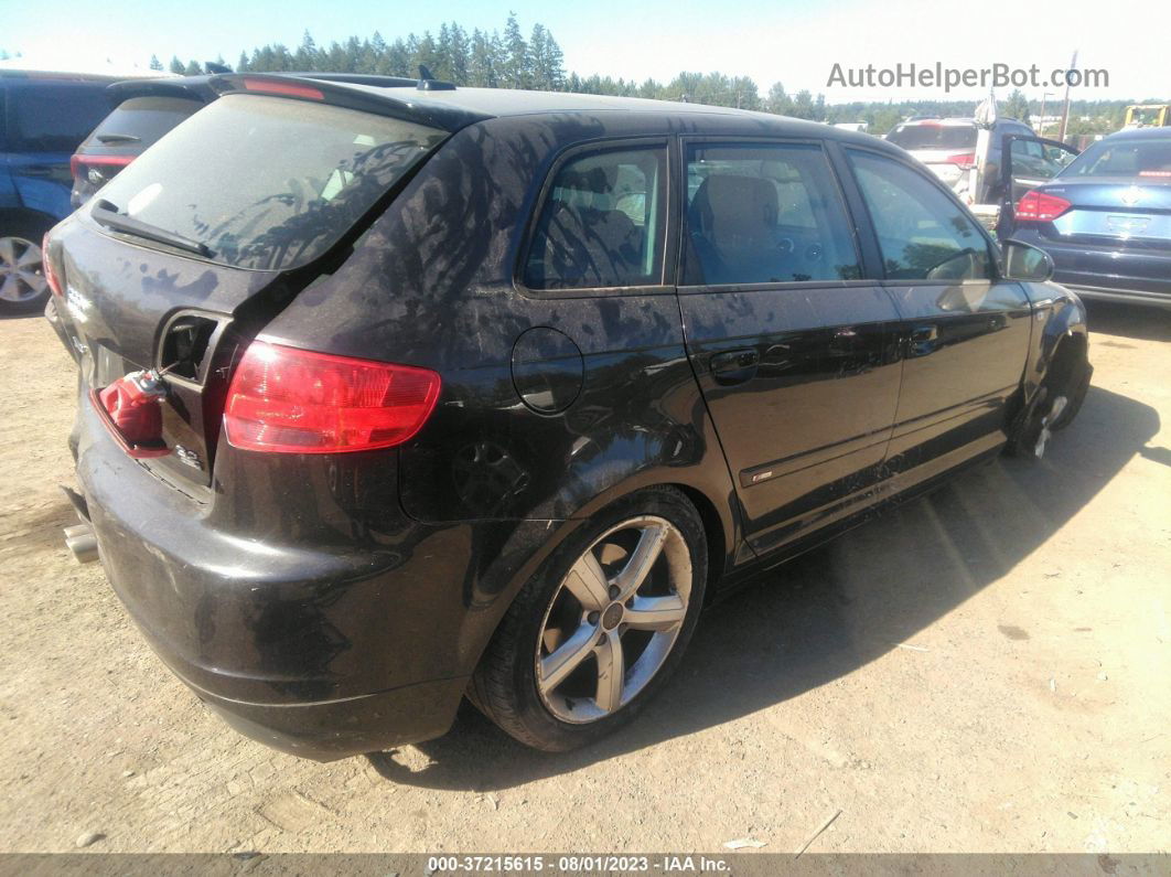 2008 Audi A3 S-line Black vin: WAUKD78P38A017630