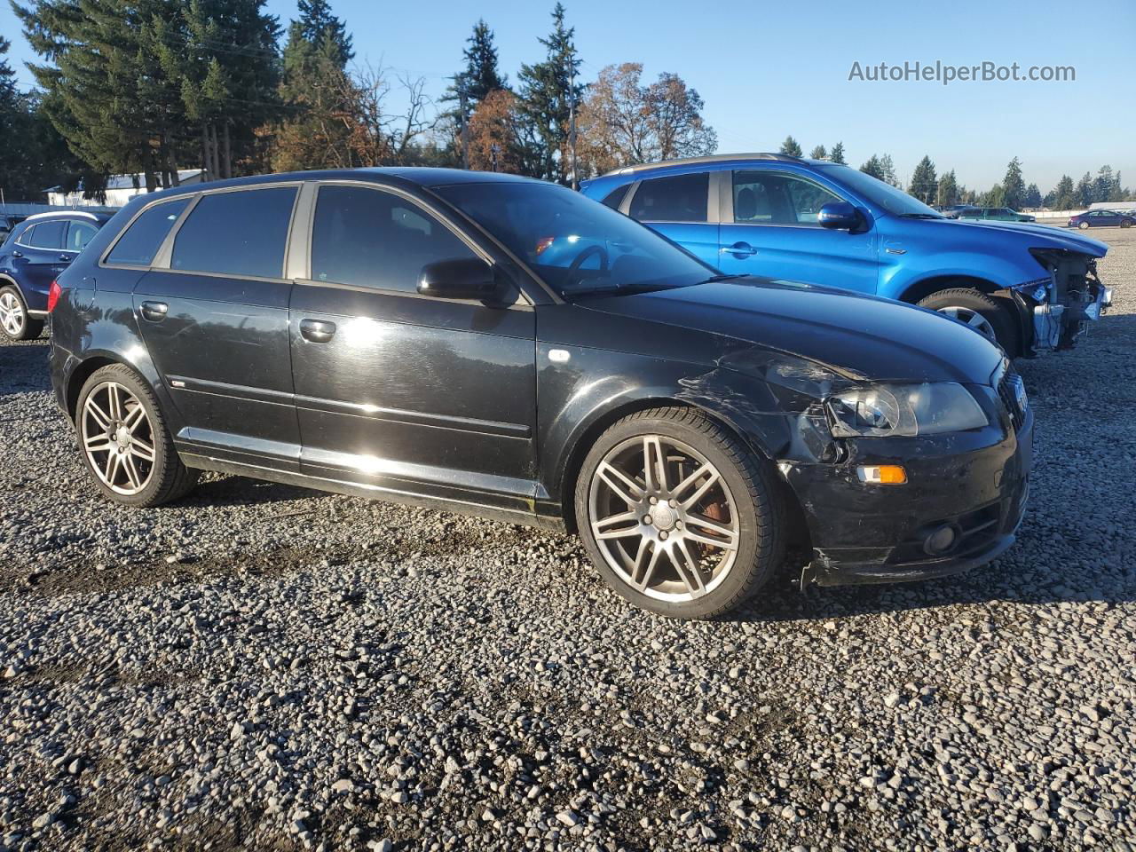 2008 Audi A3 S-line 3.2 Quattro Black vin: WAUKD78P78A144607