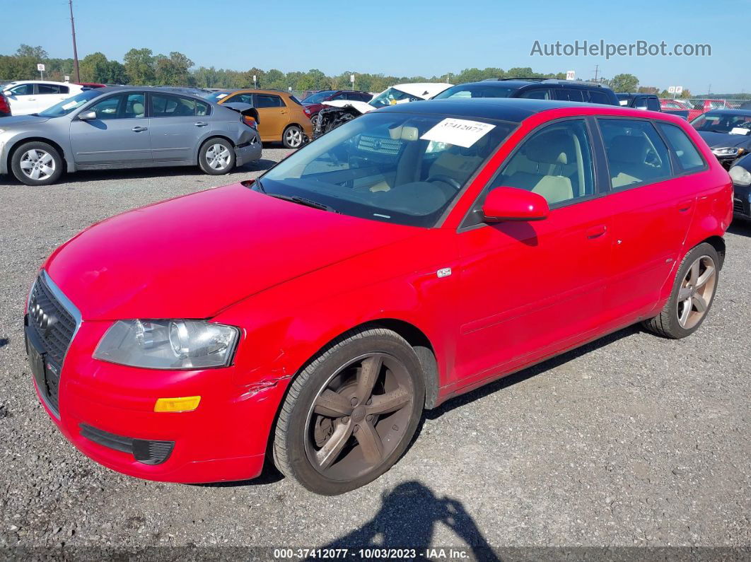 2008 Audi A3 S-line Red vin: WAUKD78PX8A040516