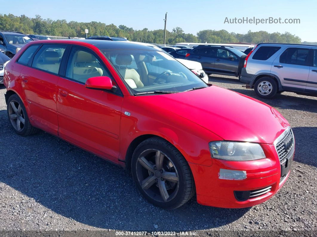 2008 Audi A3 S-line Red vin: WAUKD78PX8A040516