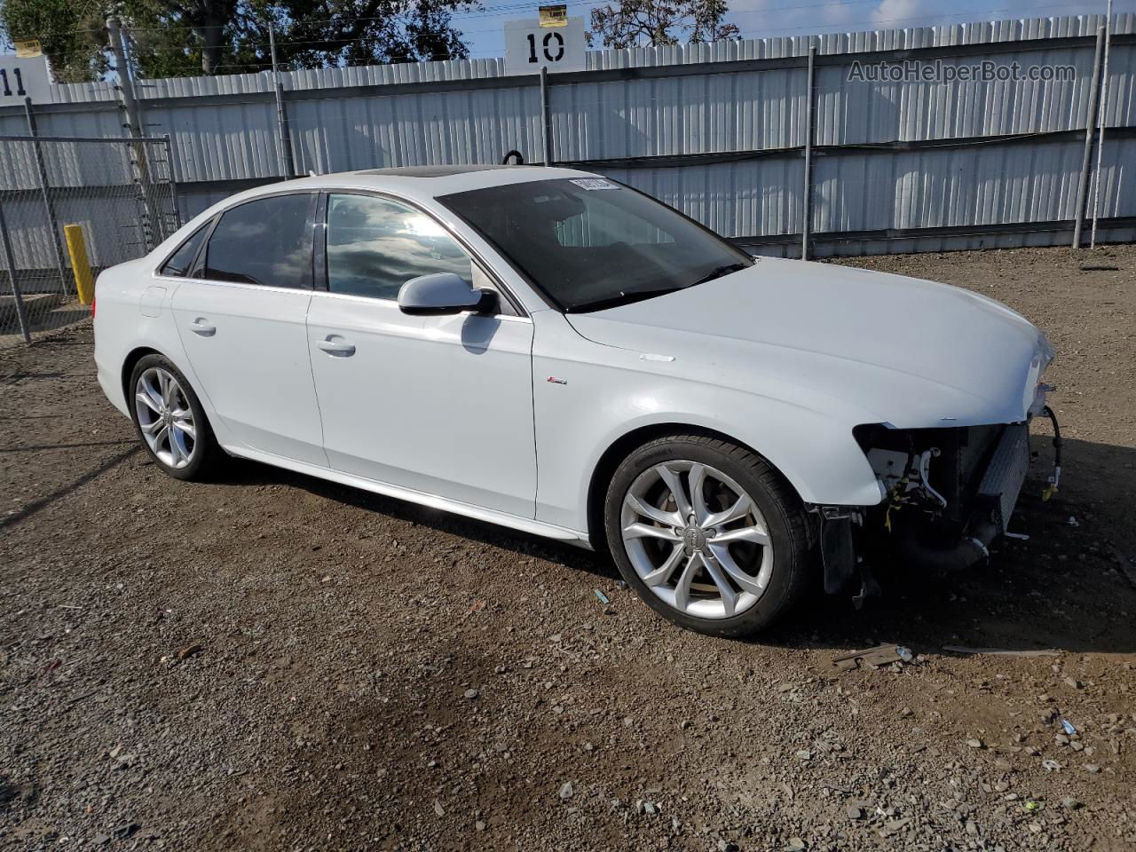 2013 Audi A4 Prestige White vin: WAUKFAFL5DN027103