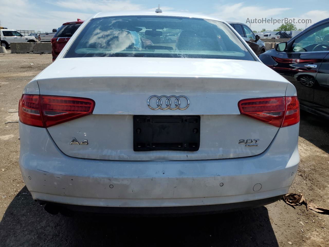 2013 Audi A4 Prestige White vin: WAUKFAFL6DN021942