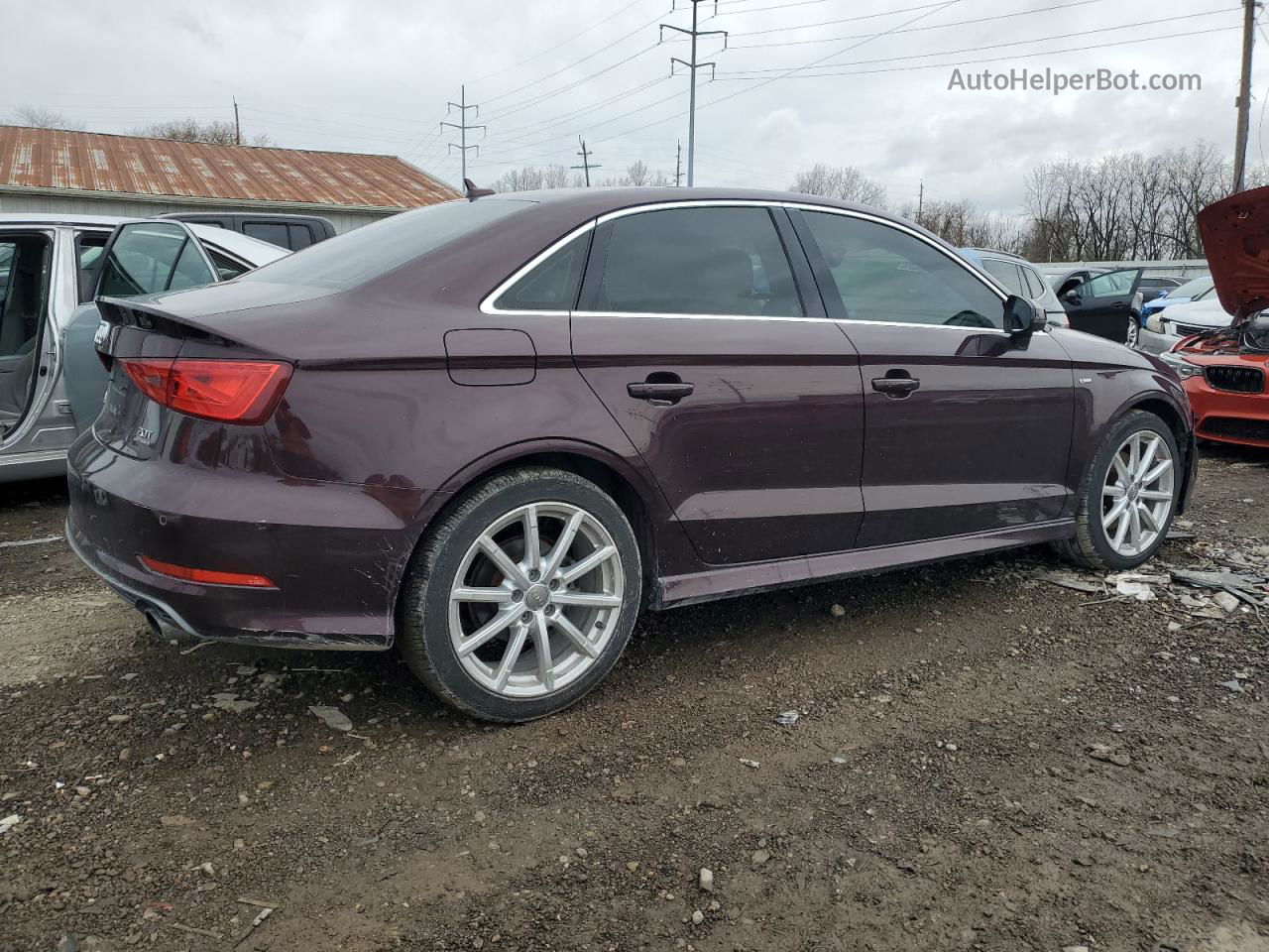 2015 Audi A3 Prestige S-line Maroon vin: WAUKFGFF9F1042727