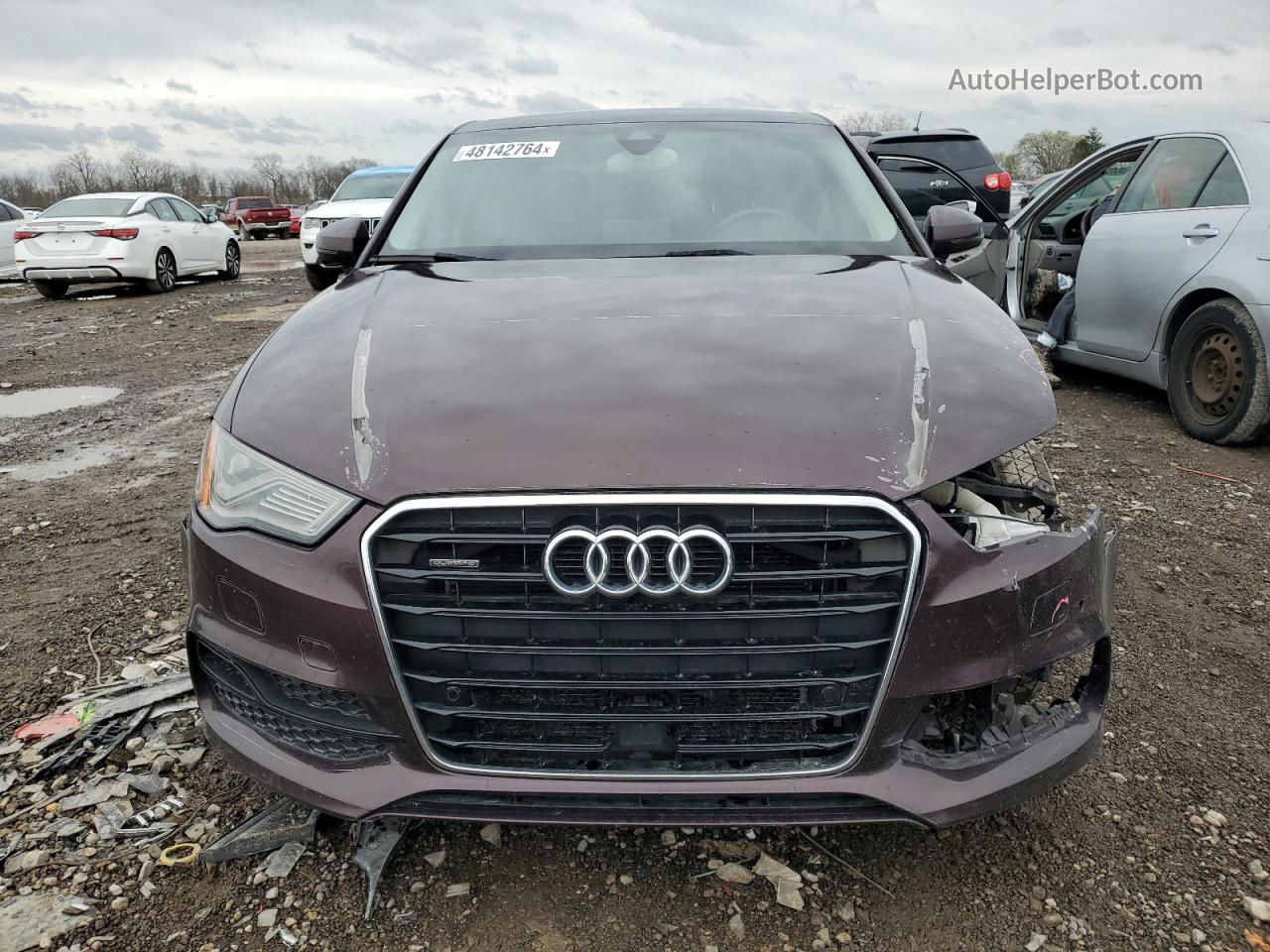 2015 Audi A3 Prestige S-line Темно-бордовый vin: WAUKFGFF9F1042727