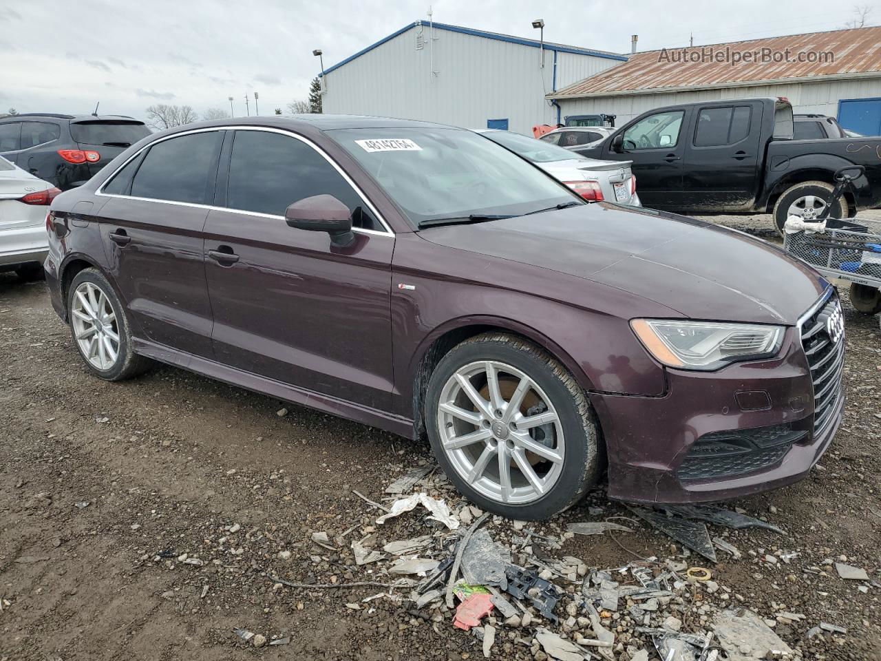 2015 Audi A3 Prestige S-line Maroon vin: WAUKFGFF9F1042727