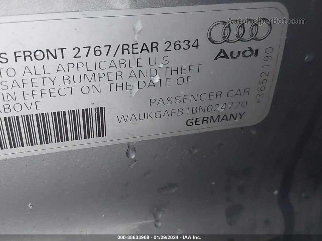 2011 Audi A6 3.0 Premium Gray vin: WAUKGAFB1BN024720