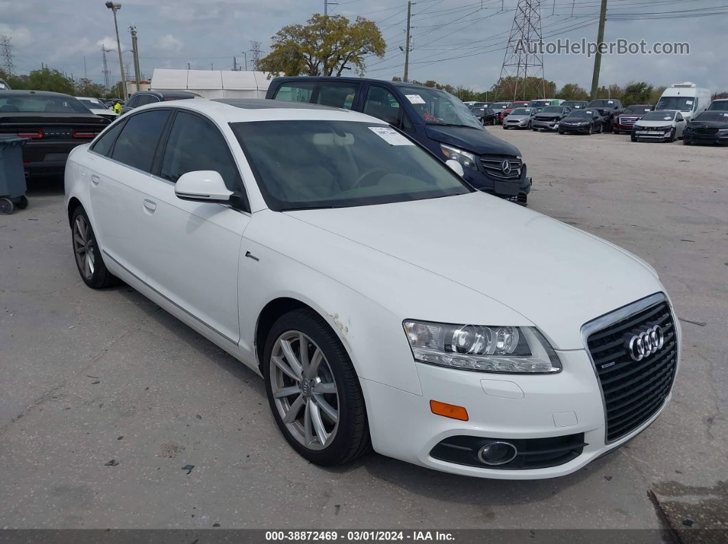 2011 Audi A6 3.0 Premium White vin: WAUKGAFB2BN030297