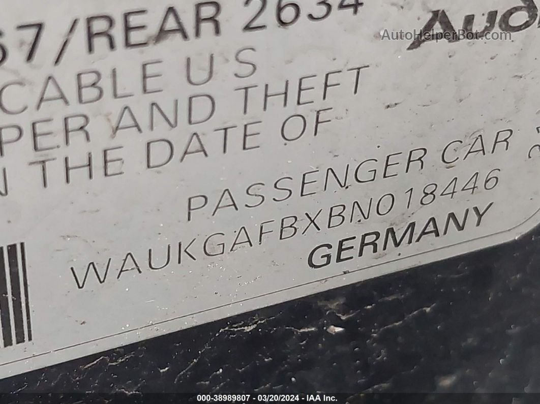 2011 Audi A6 3.0 Premium Blue vin: WAUKGAFBXBN018446