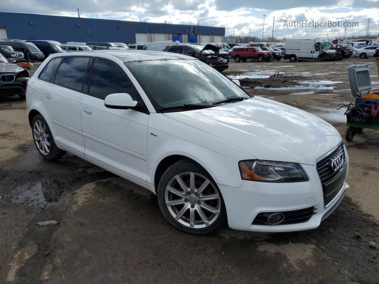 2012 Audi A3 Premium Plus White vin: WAUKJAFM9CA028574