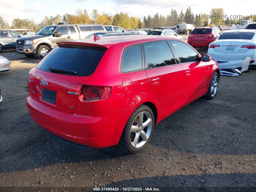 2012 Audi A3 2.0 Tdi Premium Red vin: WAUKJAFMXCA118543