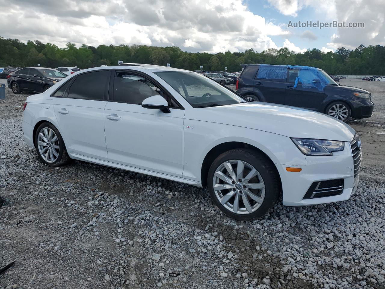 2018 Audi A4 Premium White vin: WAUKMAF40JN001597