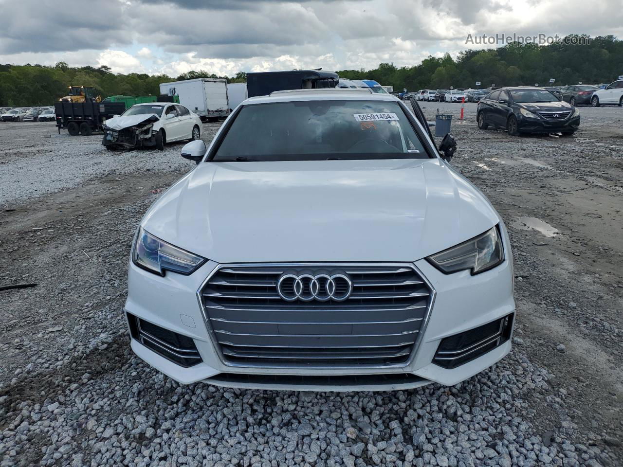 2018 Audi A4 Premium White vin: WAUKMAF40JN001597