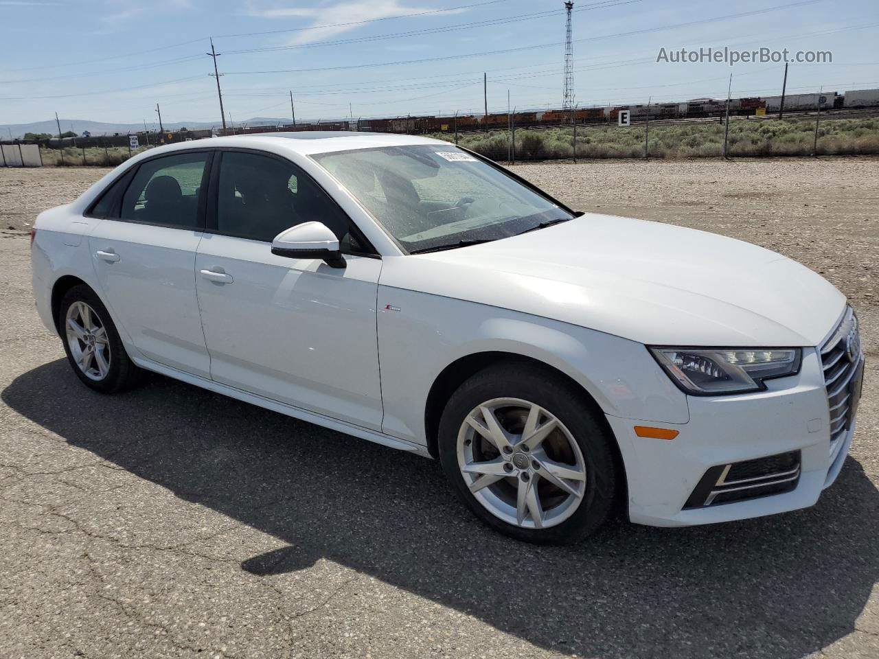 2018 Audi A4 Premium White vin: WAUKMAF41JA234279