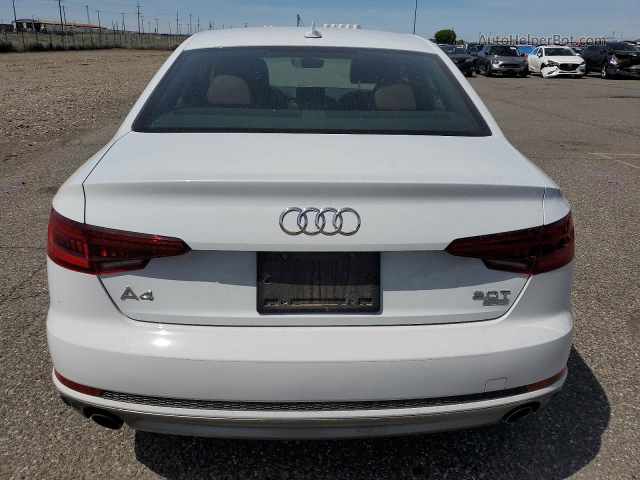 2018 Audi A4 Premium White vin: WAUKMAF41JA234279