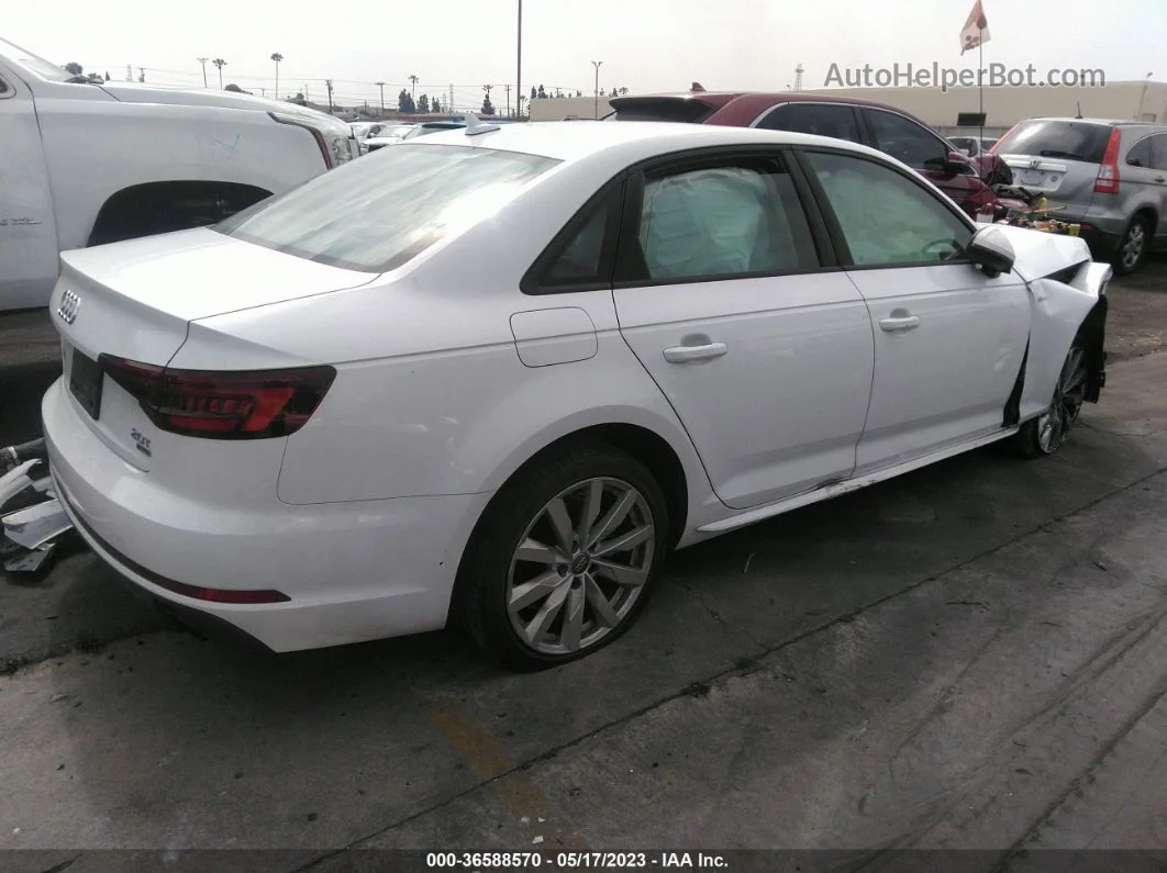 2018 Audi A4 Premium White vin: WAUKMAF41JN010454