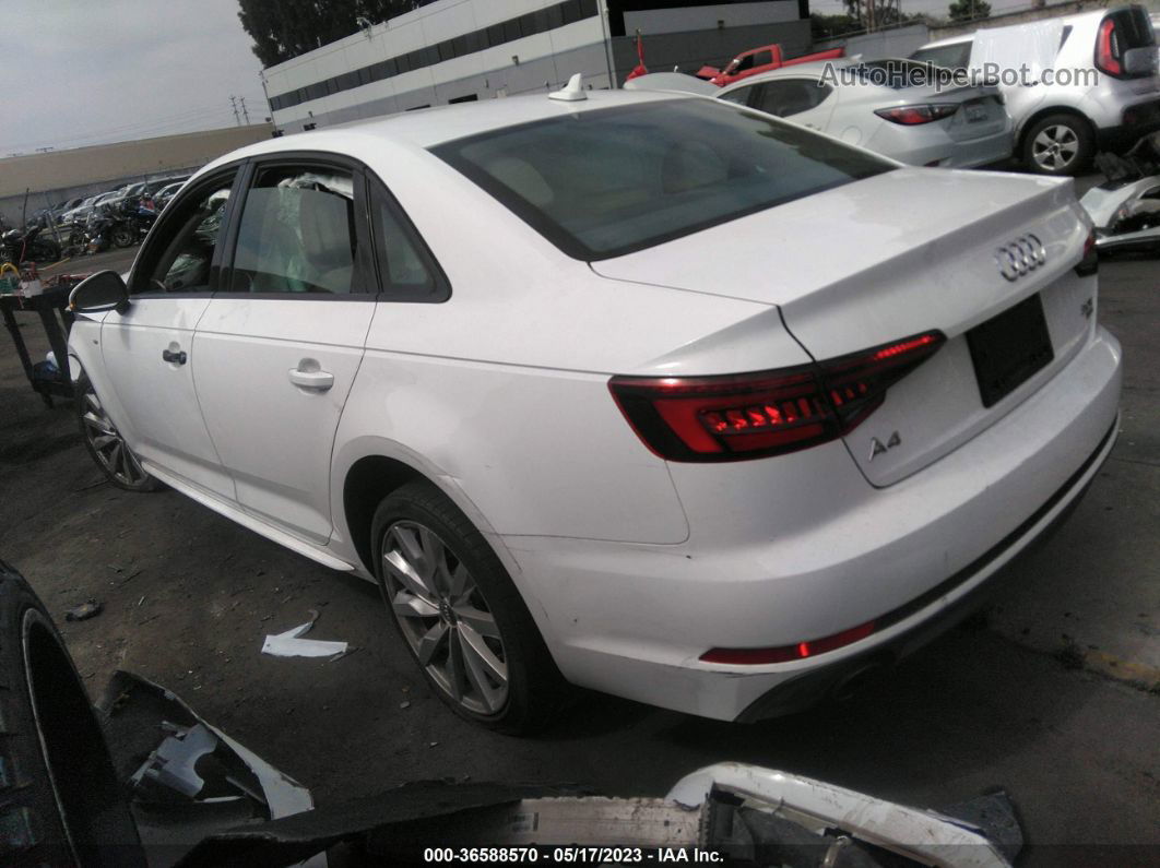 2018 Audi A4 Premium White vin: WAUKMAF41JN010454