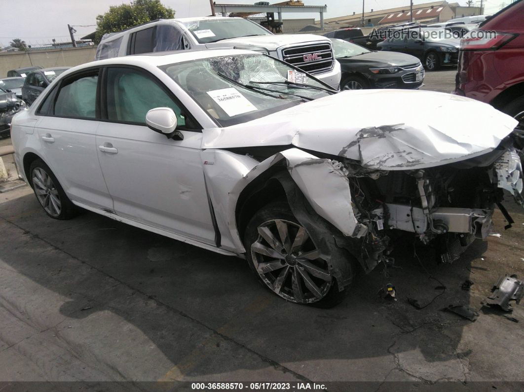 2018 Audi A4 Premium White vin: WAUKMAF41JN010454