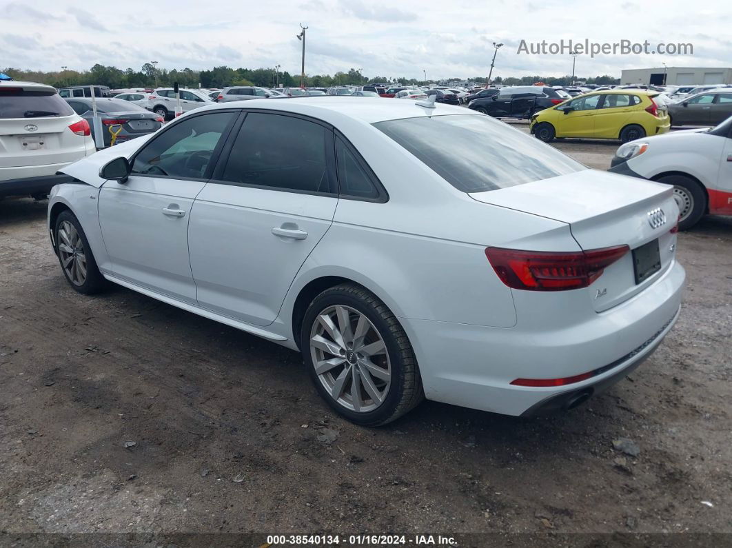 2018 Audi A4 2.0t Tech Ultra Premium/2.0t Ultra Premium White vin: WAUKMAF42JA045575