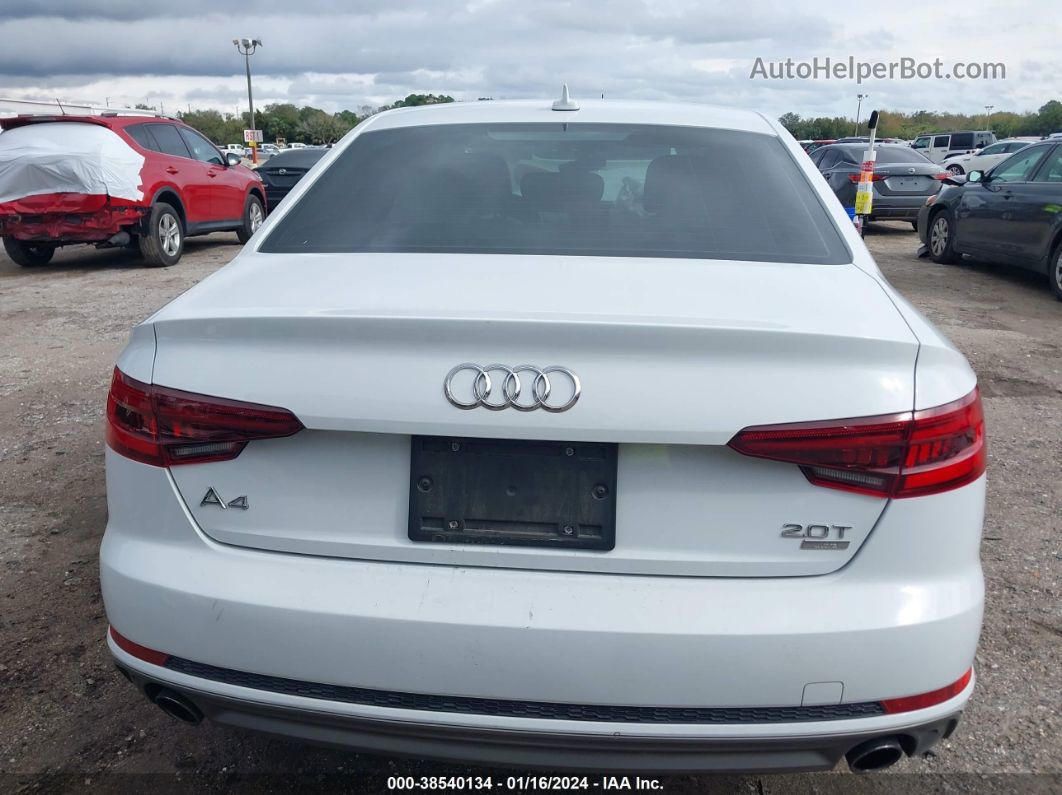 2018 Audi A4 2.0t Tech Ultra Premium/2.0t Ultra Premium White vin: WAUKMAF42JA045575