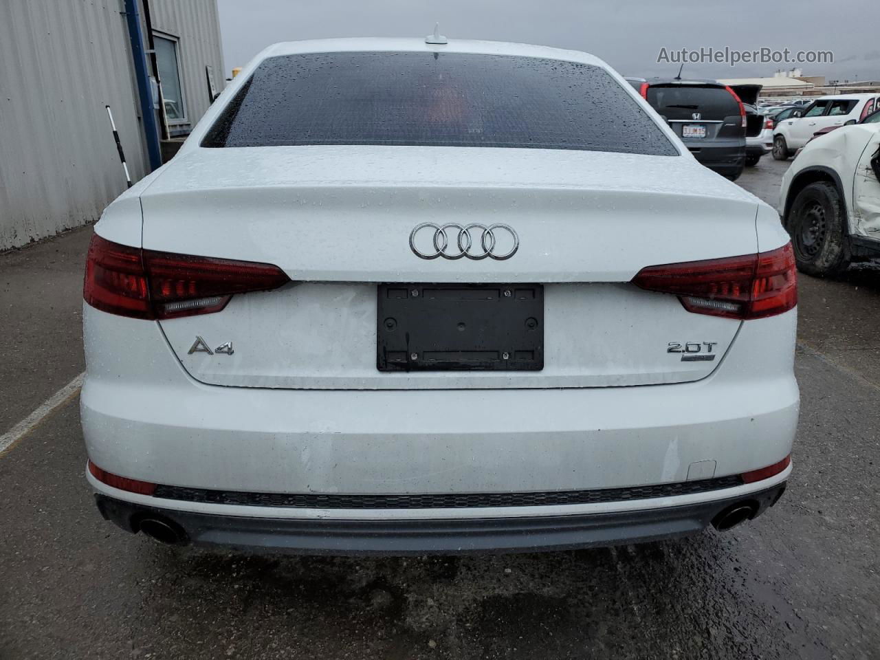 2018 Audi A4 Premium White vin: WAUKMAF42JA107010