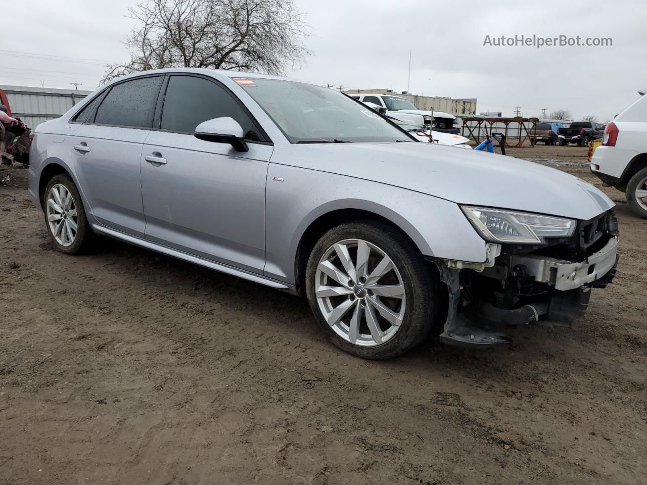 2018 Audi A4 Premium Silver vin: WAUKMAF42JA203705