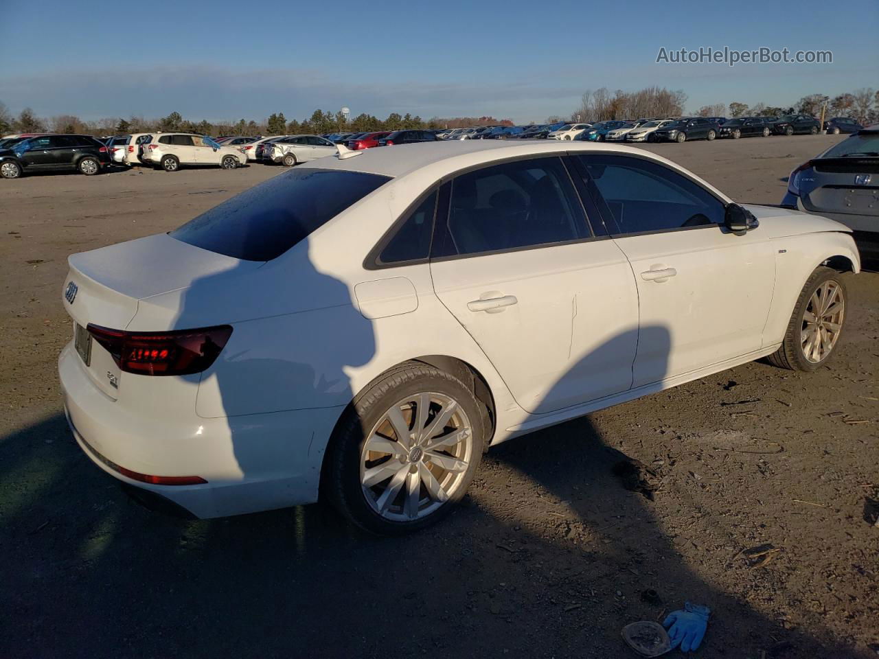 2018 Audi A4 Premium White vin: WAUKMAF42JA218012