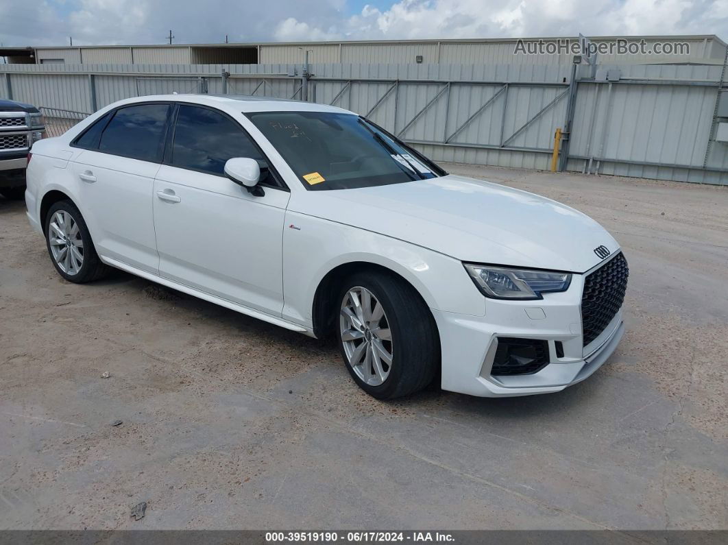 2018 Audi A4 2.0t Tech Ultra Premium/2.0t Ultra Premium White vin: WAUKMAF43JA211893