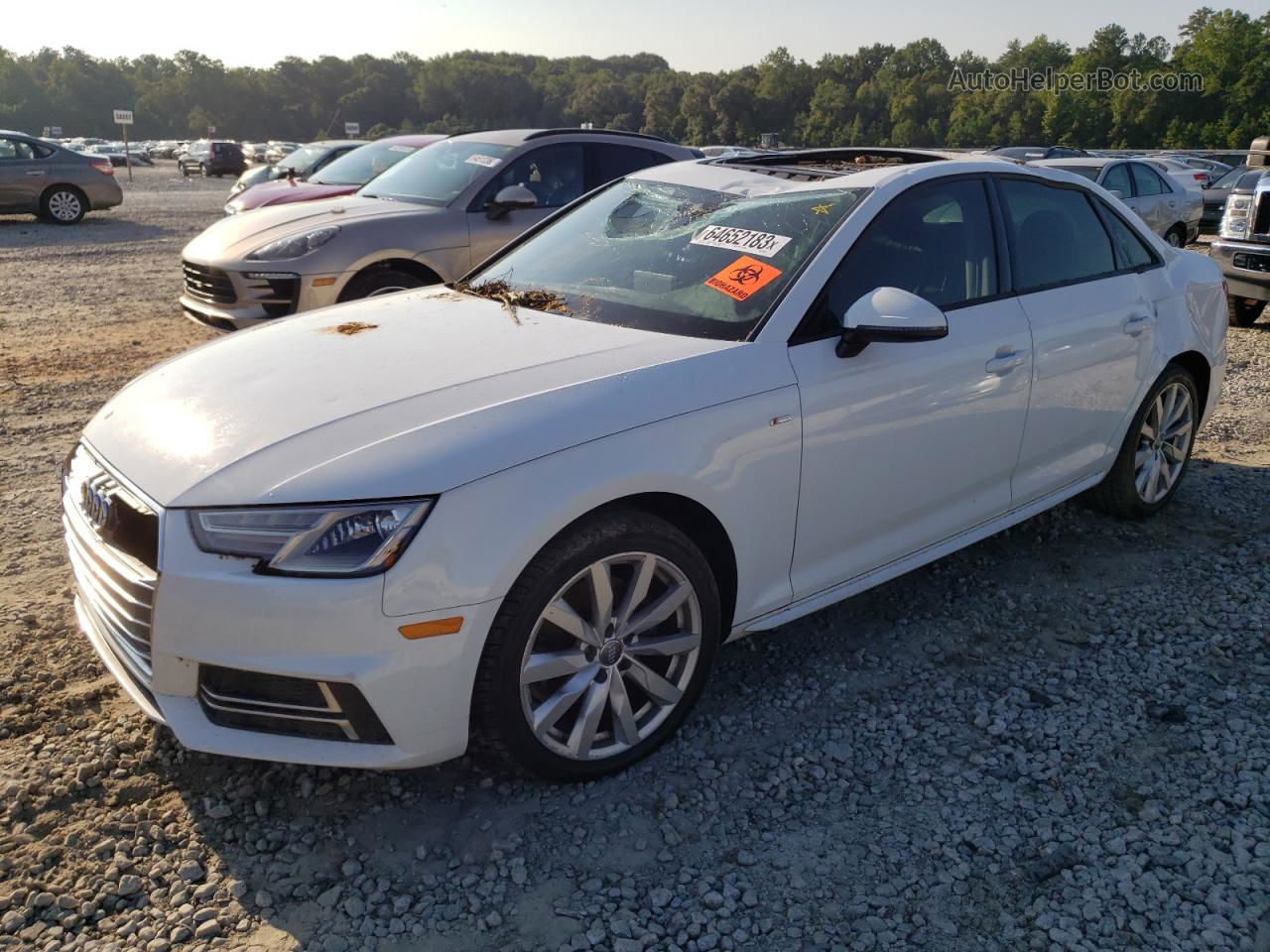 2018 Audi A4 Premium White vin: WAUKMAF43JA221730