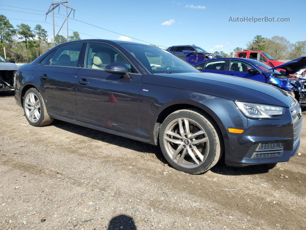 2017 Audi A4 Ultra Premium Blue vin: WAUKMAF44HN059917