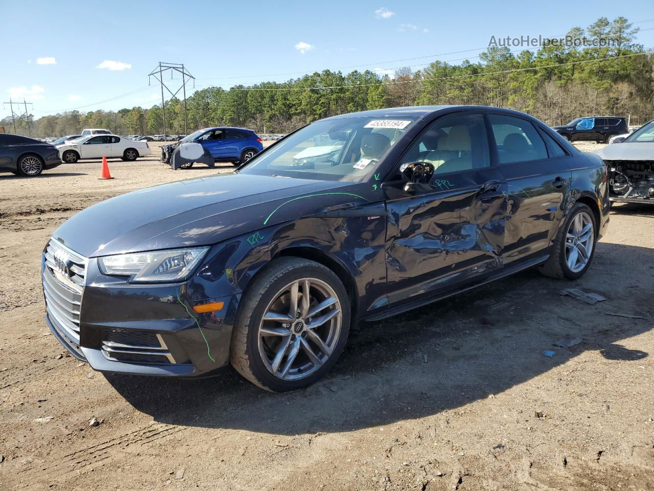 2017 Audi A4 Ultra Premium Blue vin: WAUKMAF44HN059917